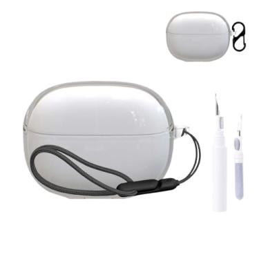 Imagem de Capa protetora para fone de ouvido Baseus Bowie MC1 Pro, capa protetora para fone de ouvido NOUKAJU (com mosquetão + cordão + caneta de limpeza) à prova de quedas, arranhões, capa protetora para fones