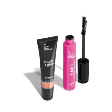 Imagem de Combo Máscara Para Cílios 4 Em 1 10g + Blush Líquido Rosa Rosedourex 4ml