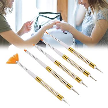 Imagem de ZJchao Escovas de Unhas de Ponta Dupla, Pincel Leve para Unhas de Unhas, Caneta de pontapé, 5pcs para Salão de Unhas Em Casa, DIY Profissional Com Tampa à Prova de Poeira, Belo