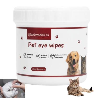 Imagem de Lenço Umedecido Gato Cao Cachorro Pet Limpeza Olhos Cuidado Seguro Suave Hipoalergenico Animal de Estimaçao