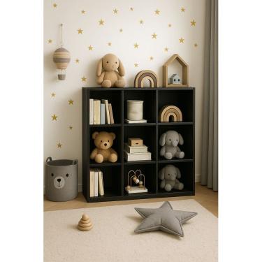 Imagem de Armário Expositor Multiuso GP Colmeia 9 Nichos Preto Cód.309