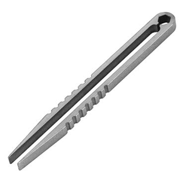 Imagem de YOUTHINK Tweezers de Liga de Titânio EDC Tweezers Resistente à Mini Ferramenta, Conveniente para Remoção de Itens Pequenos, Viagem de Camping de Aço Essencial (Cor original)