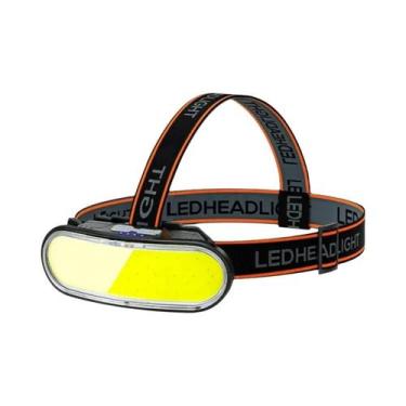 Imagem de Lanterna De Cabeça LED COB Recarregável À Prova d'Água Para Camping Ca