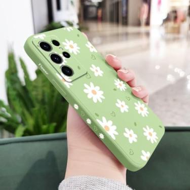 Imagem de Capa de celular Tender Daisy para Samsung Galaxy S25 S24 S23 S22 S21 S20 S10 S10E Ultra Plus FE Note 20 Ultra Plus, verde claro, para S23 Plus