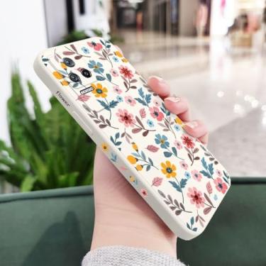 Imagem de Capa de celular com flores para Xiaomi Poco F7 X7 M6 X6 F6 M5S F5 X5 M5 F4 X4 M4 F3 M3 Pro C40 4G 5G GT, capa de sílica líquida, branca, para Poco M5S