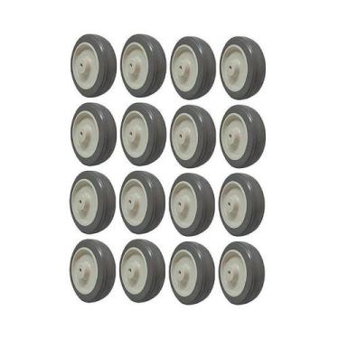 Imagem de Kit 16 un roda borracha termoplástica 5 pol 110kg p/ rodízio - AJAX