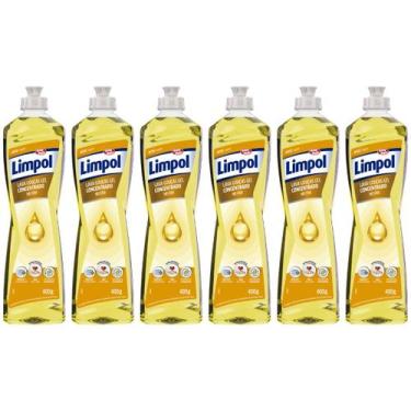 Imagem de Kit 6 Detergente Gel Concentrado Neutro 400ml - Limpol