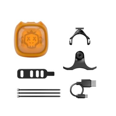 Imagem de predolo Luz Traseira para Bicicleta, Lanterna Traseira Expression, Luz de Advertência para Equipamentos Leves para Adultos, à Prova D'água para Mountain B, Amarelo