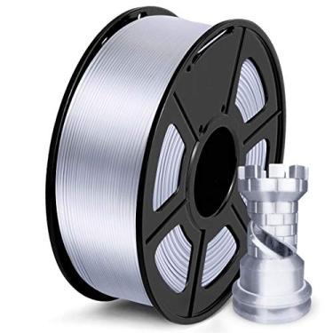 Imagem de Filamento de seda SUNLU Prata PLA 1,75 mm Filamento de impressora 3D, 1KG 2,2 LBS carretel 3D material de impressão, filamento de seda PLA metálico brilhante