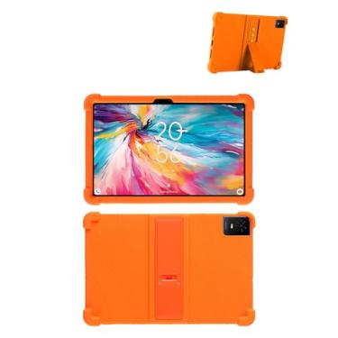 Imagem de Capa para tablet TCL Tab 10 NXTPAPER 5G de 10,4 polegadas, capa de silicone macio adequada para crianças, capa protetora com suporte ajustável para tablets TCL de 10,4 polegadas, à prova de quedas