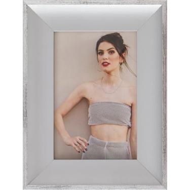 Imagem de Porta Retrato de Mesa 20x25cm Moldura Prata Elegante 1005