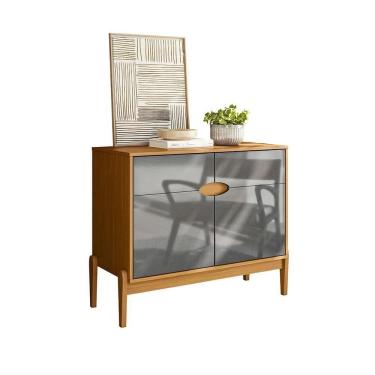 Imagem de Aparador Buffet Intense 2 Portas C- Pés Em Madeira Freijó-cinza Perolizado