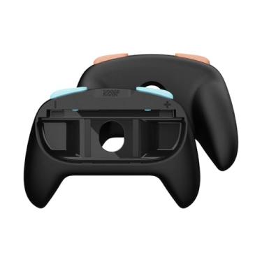 Imagem de Savage Raven Por Skull & Co. MiniGrip: Suporte para Nintendo Switch 2 Joy-Con- Neon Blue & Red, Preto