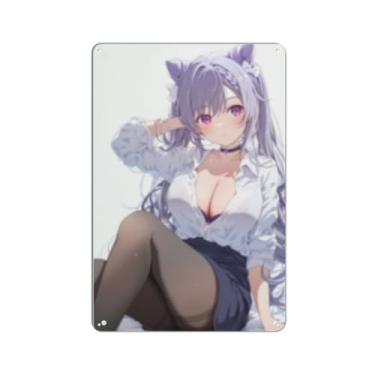 Imagem de Anime Sexy Bikini Hot Girl Pinup Girl Metal Tin Sign Wall Art Poster Decor for Home Bar Club Bedroom Bathroom Man Cave Otaku 20 x 30 cm, AN022