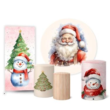Imagem de Trio Capas Cilindro + Painel Sublimado + Painel Romano Natal (K2NAT065)