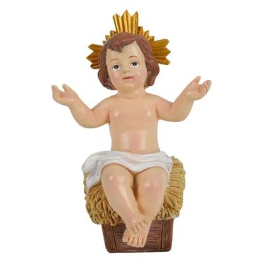Imagem de Ioensy Estatueta do Presépio do Menino Jesus, Estátua Colecionável Presépio, Cristo Menino Polido Pintado à Mão com para Decoração de Casa, M
