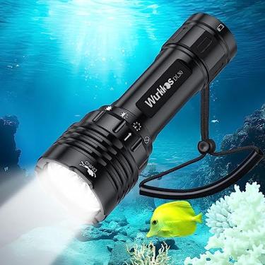 Imagem de Wurkkos Luz de mergulho DL30 – Lanterna subaquática superbrilhante máxima de 3600 lúmens 5000K 90CRI 100 m para mergulho, lanterna submersível à prova d'água IPX-8 com carregador USB