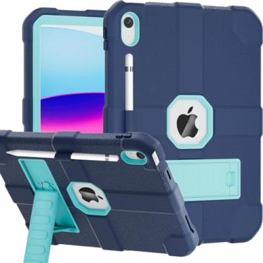 Imagem de Stweap Capa para iPad (A16) 11ª geração 11 polegadas 2025/iPad 10ª geração 10,9 polegadas 2022, capa protetora resistente [suporte de lápis embutido] para iPad 11/10 geração (azul marinho)