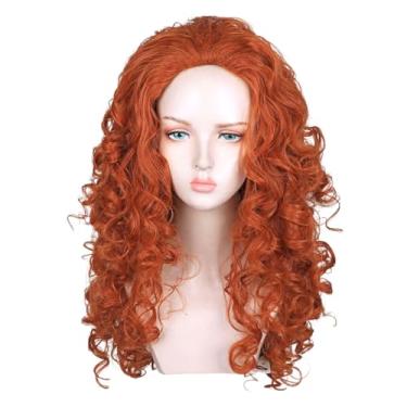 Imagem de FantaLook Peruca longa encaracolada marrom cosplay feminina fantasia de festa de Halloween