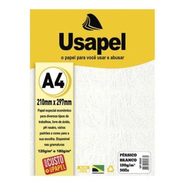 Imagem de Papel persico a4 180g c/ 50 folhas branco - usapel