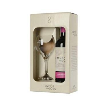 Imagem de Kit Tempos de Góes Tinto Cabernet Sauvignon Demi-Sec 750ml com 1 Taça