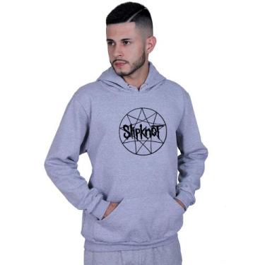 Imagem de Moletom Unissex Canguru Slipknot World Rock Banda - Lafre, Cinza, GG