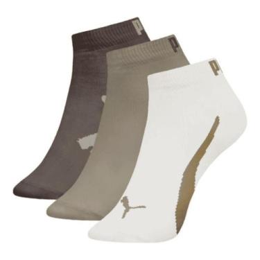 Imagem de Meia Puma Sapatilha Infantil 2710.001 C/3, Castor, Kaki, Off white, 25