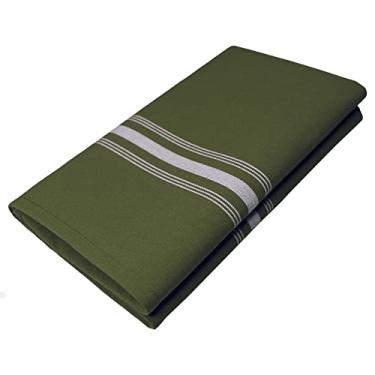 Imagem de Beritle Conjunto de guardanapos de pano listrado Bistrô com pacote com 12, pano de guardanapos de jantar lavável 45 x 55 cm, qualidade comercial MJS, pano de guardanapos de mesa reutilizável, não passa, não desbota, listras brancas verde-sálvia