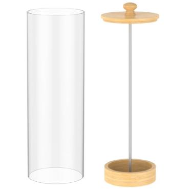 Imagem de ZJRDYYK Dispensador de canudo para balcão, dispensador de canudo com tampa para bar, sala de estar, área de jantar, loja