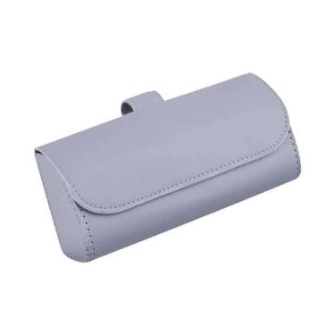 Imagem de Suporte Para Óculos De Sol Em Couro PU Com Clipe Magnético, Estojo De 