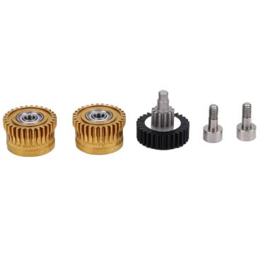 Imagem de WALFRONT Extrusora Kit de Engrenagem de Engrenagem Endurecida de Aço de Aço Extrusora Extrusora de Engrenagem de Engrenagem Dupla Rolamento para K1 K1 Máximo K1C