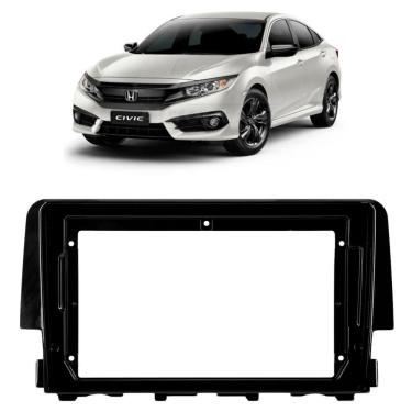 Imagem de Moldura Painel Central 9 Polegadas Civic 2017 à 2021 Black Piano Novum Expex Epx9ho001 Som