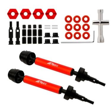 Imagem de NMNRC 45# Steel Front Rear Driveshaft Axle Kit for Arrma Gorgon Driveshaft RC Car Series Upgrades Part Red