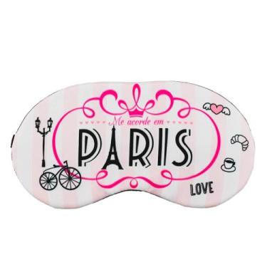 Imagem de Máscara de Dormir Paris, Design Decorativo, 10 x 19,5 cm, Rosa
