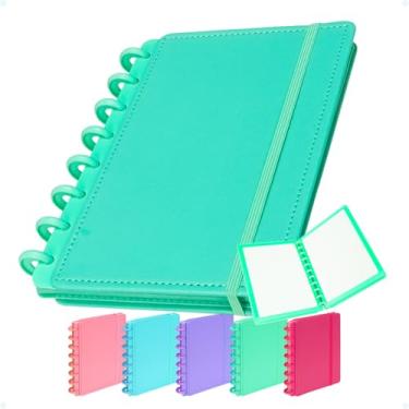 Imagem de Caderno Capa Dura De Discos Inteligente Espiral A5 Escolar 80 Páginas Folhas Pautado 1 Matéria Decore Fácil ! (Verde)