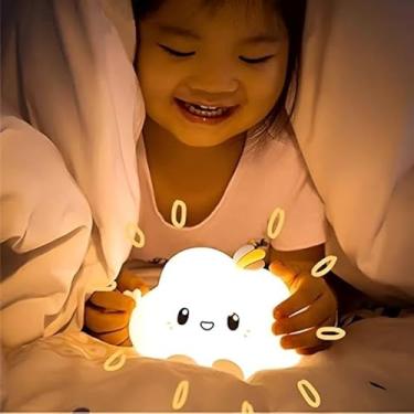Imagem de Luminária Touch Nuvem De Silicone LED Portátil Colorida Infantil