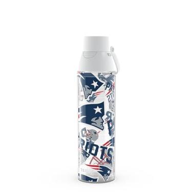 Imagem de Tervis Venture Lite NFL New England Patriots - Copo de viagem com isolamento térmico de parede dupla feito nos EUA mantém as bebidas frias e quentes, garrafa de água de 680 g,