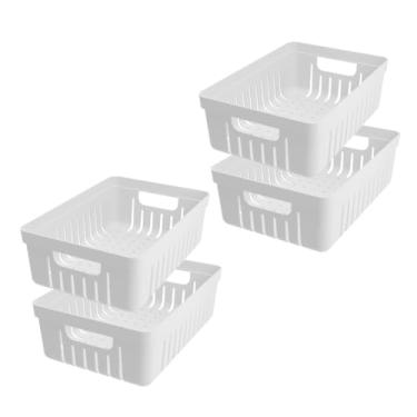 Imagem de Kit com 4 - Cestinhas Organizadoras (Branco)