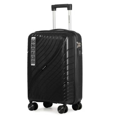 Imagem de Mala de Viagem 10kg de Bordo em Polipropileno e Zíper Duplo Antifurto com Rodas 360º e Cadeado - Padrão Anac - Allabard