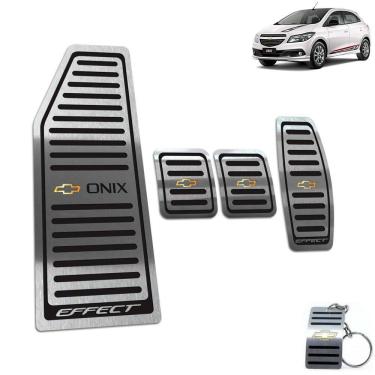 Imagem de Descanso + Pedaleira Chevrolet Onix Effect 2013 a 2019 Preto