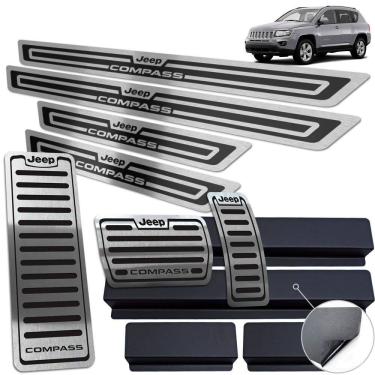 Imagem de Descanso Pedaleira Soleira Jeep Compass 2012 A 2015 Preto