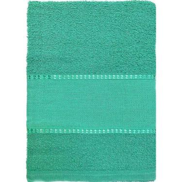 Imagem de 1 Toalha De Banho Barra Para Bordar Ponto Cruz 65X130 Verde