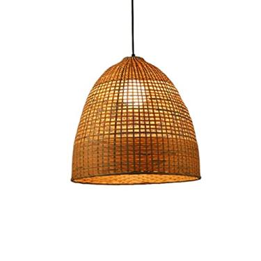 Imagem de B Lustre Pendente Luz Vintage Retro Japonês Vime Lâmpada para K Sala de Jantar 40cm/15"