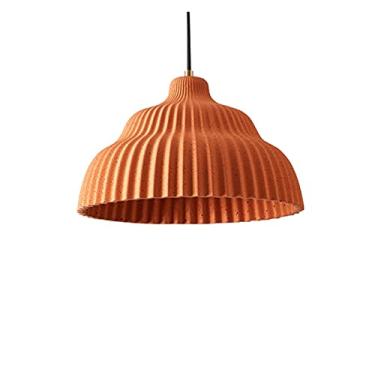 Imagem de Lustre moderno pendente de teto, luminária de teto, lustre para sala de jantar, luminária pendente nórdica, retrô, concreto, loft, luminária pendente em V, cozinha (tamanho: laranja) (tamanh
