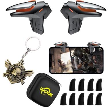 Imagem de 12 in 1 Mobile Phone Game Controller, 2 Gaming Triggers Mobile Phone Game Controller for PUBG/Knives Out/Call of Duty/Rules of Survival, Aim & Fire Triggers for iPhones & Android Phones