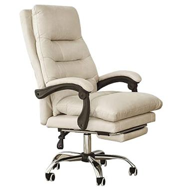 Imagem de UISLA Arm Executive Office Ultimate Comfort Design PU Leather High Back Swivel com apoio para os pés retrátil, altura ajustável, função reclinável, ergonômico executivo