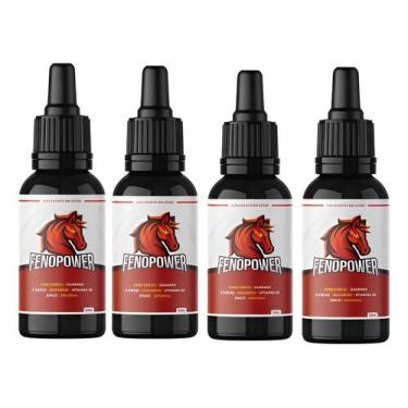 Imagem de 4 Frascos Vitamina B6, Arginina, Zinco, Vigor Masculino 30 ml - FenoGo