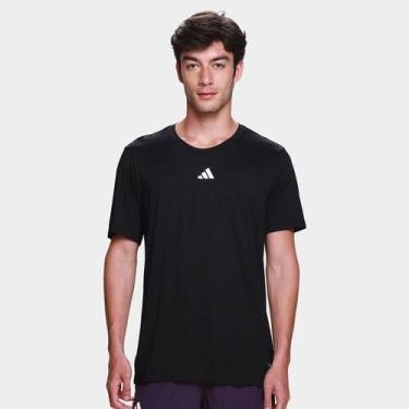 Imagem de Camiseta Adidas Treino Básica Masculina, Preto, P