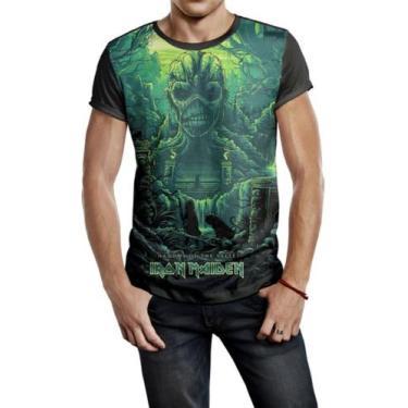 Imagem de Camiseta Masculina Banda Rock Iron Maiden Ref:140 - smoke, Preto, XG