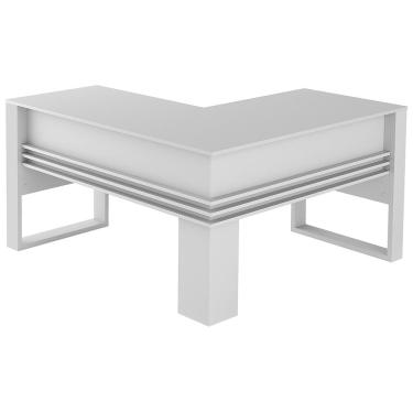 Imagem de Mesa Angular para Escritório Home Office ME4145 MDP Branco - Gran Belo